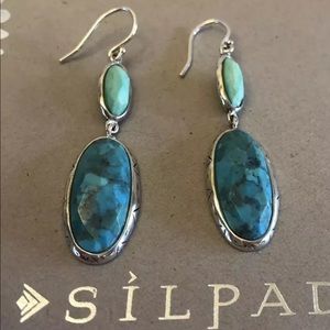 Silpada Turquoise Magnesite Make Memories Earrings